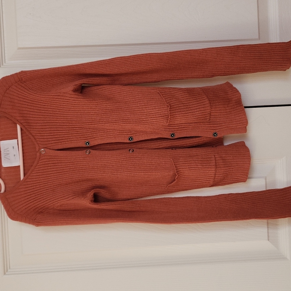 Zara girls ribbed cardigan